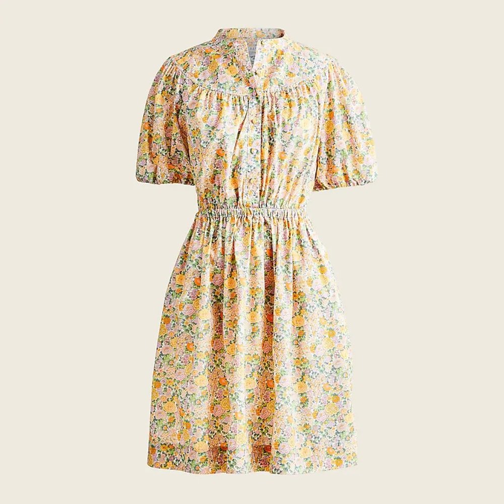 J Crew Puff Sleeve Liberty Floral Dress NWOT